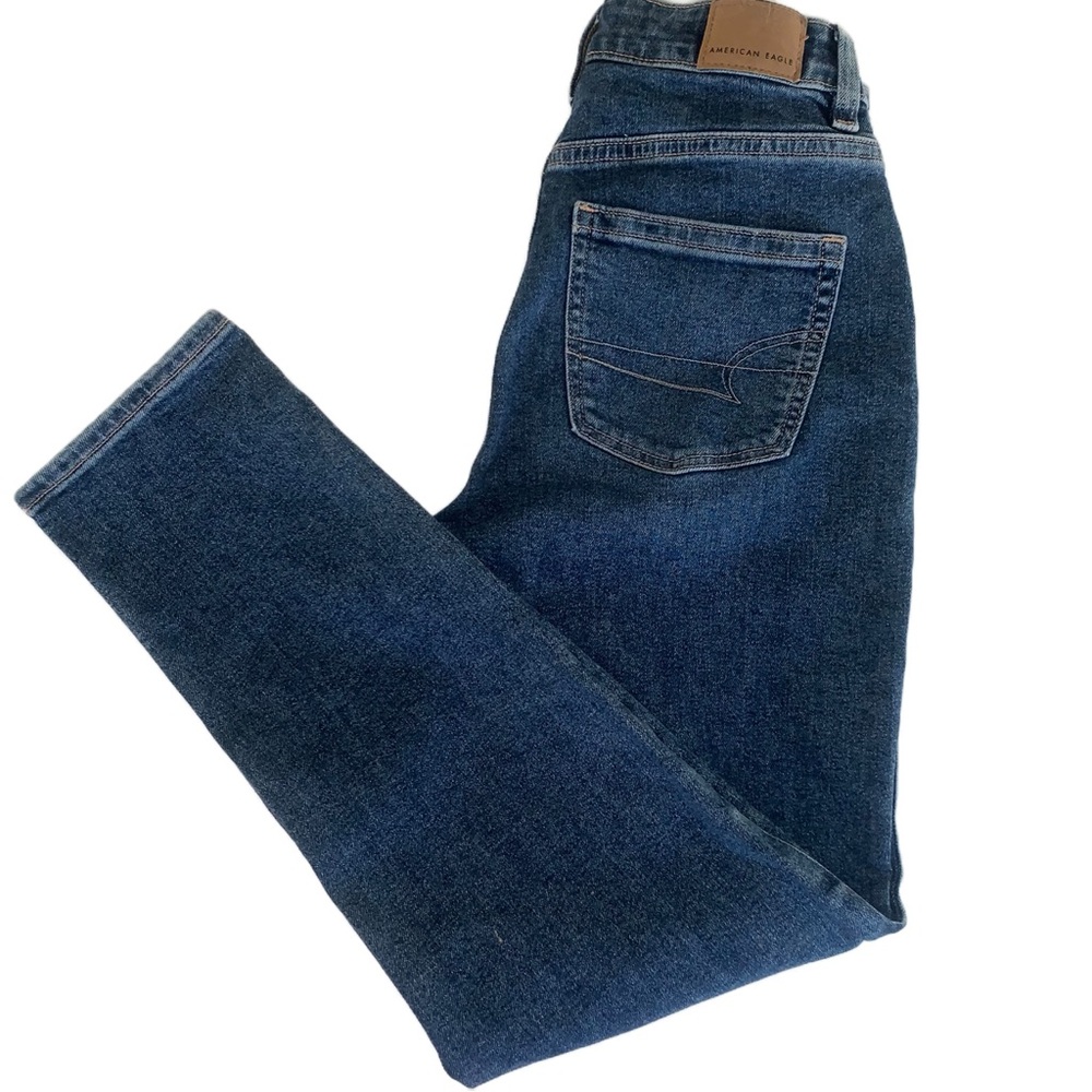 American Eagle High Rise Cropped Mom Jeans Size 00
